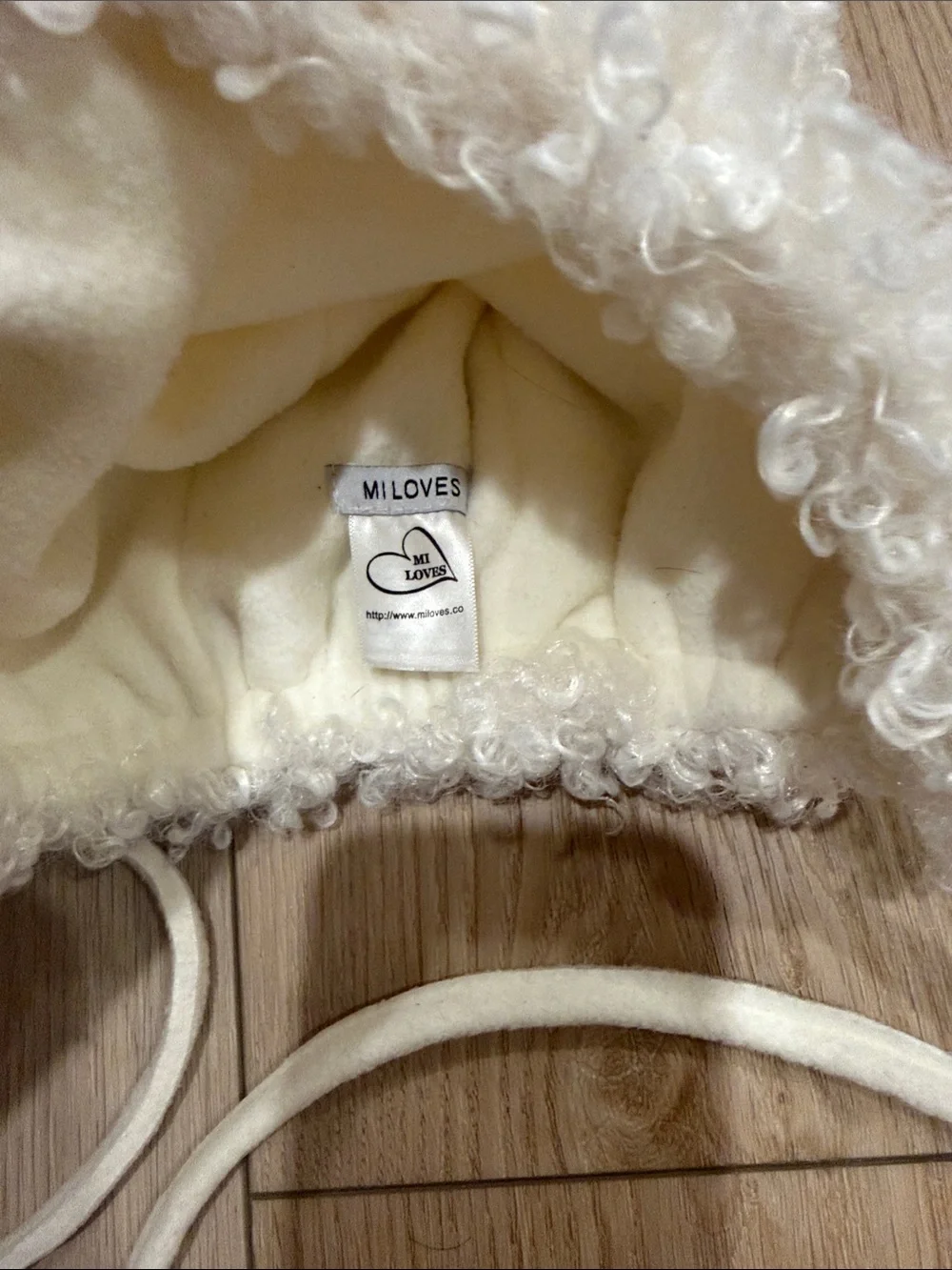 MI LOVES SIGNATURE Faux fur shearling Bear hat